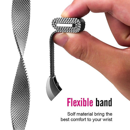 Magnetisches Uhrenarmband aus Edelstahl für FITBIT Alta, Größe: Groß, 170–236 mm