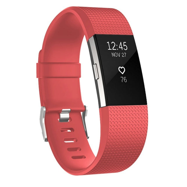 Square Pattern Adjustable Sport Watch Band for FITBIT Charge 2, Size: S, 10.5x8.5cm, Coral Red, S, Navy Blue, S, Dark Purple, S, Purple, S, Cyan, S, Pink, S, Red, S, Green, S, Grey, S, Blue, S, White, S, Aurora Blue, S, Black, S, Light Pink, S, Mint Green