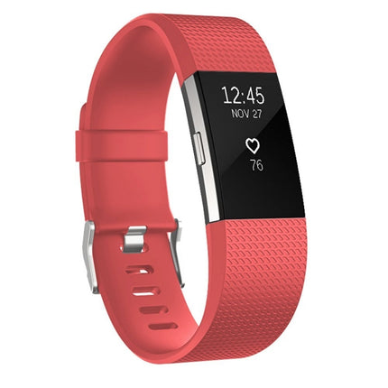 Square Pattern Adjustable Sport Watch Band for FITBIT Charge 2, Size: S, 10.5x8.5cm, Coral Red, S, Navy Blue, S, Dark Purple, S, Purple, S, Cyan, S, Pink, S, Red, S, Green, S, Grey, S, Blue, S, White, S, Aurora Blue, S, Black, S, Light Pink, S, Mint Green