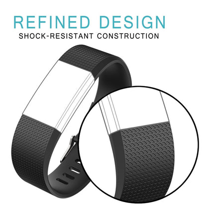 Verstellbares Sportarmband mit quadratischem Muster für FITBIT Charge 2, Größe: L, 12,5 x 8,5 cm, L, Himmelblau, L, Blau, L, Weiß, L, Aquablau, L, Hellgrau, L, Schwarz, L, Hellrosa, L, Kaffee, L, Hellviolett, L, Champagnergold, L, Mintgrün, L, Korallenrot