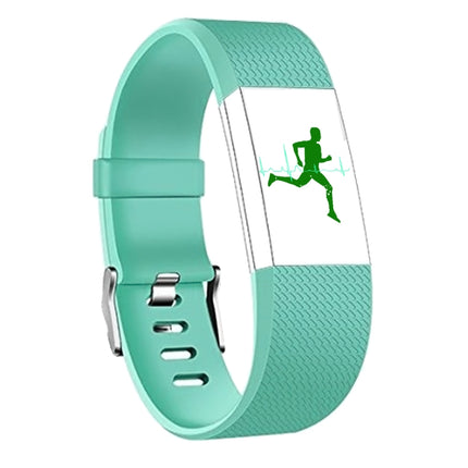Verstellbares Sportarmband mit quadratischem Muster für FITBIT Charge 2, Größe: L, 12,5 x 8,5 cm, L, Himmelblau, L, Blau, L, Weiß, L, Aquablau, L, Hellgrau, L, Schwarz, L, Hellrosa, L, Kaffee, L, Hellviolett, L, Champagnergold, L, Mintgrün, L, Korallenrot