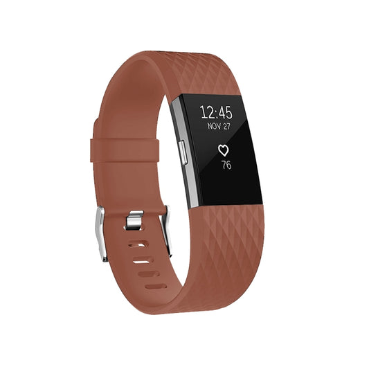 Verstellbares Sport-Uhrenarmband mit Rautenmuster für FITBIT Charge 2, Größe: L, 12,5 x 8,5 cm, L