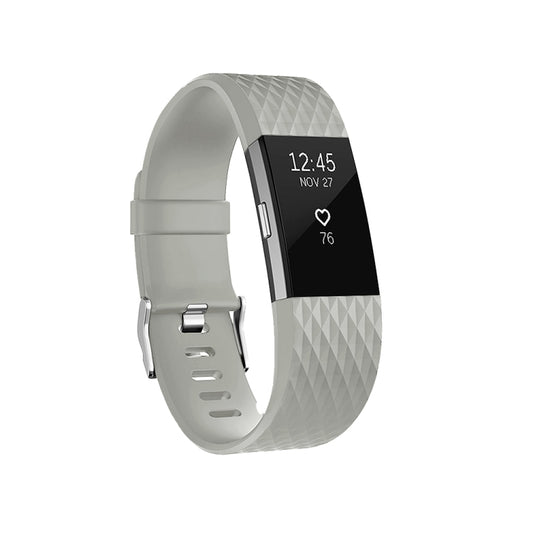 Correa deportiva ajustable con diseño de diamantes para FITBIT Charge 2, tamaño: L, 12,5 x 8,5 cm, L