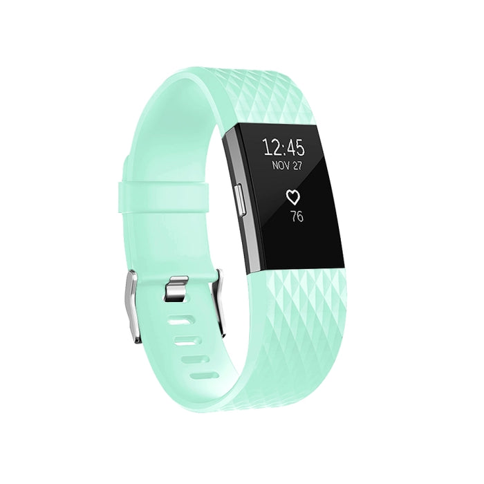 Correa deportiva ajustable con diseño de diamantes para FITBIT Charge 2, tamaño: L, 12,5 x 8,5 cm, L