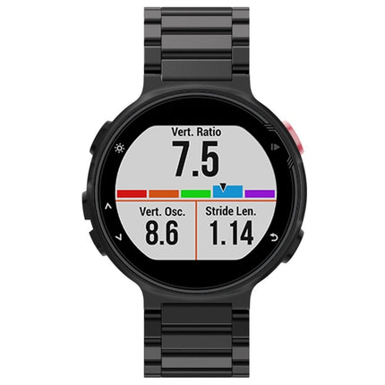 Correa de acero de tres tiras para reloj inteligente universal para Garmin Forerunner 220/230/235/630/620/735