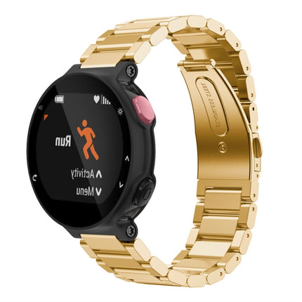 Correa de acero de tres tiras para reloj inteligente universal para Garmin Forerunner 220/230/235/630/620/735
