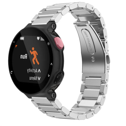Correa de acero de tres tiras para reloj inteligente universal para Garmin Forerunner 220/230/235/630/620/735