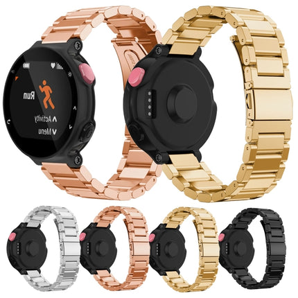 Correa de acero de tres tiras para reloj inteligente universal para Garmin Forerunner 220/230/235/630/620/735