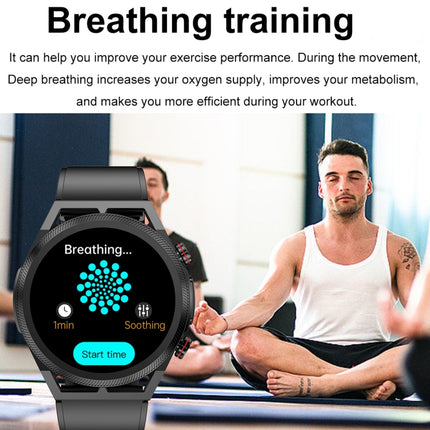 ET310 1.39 inch IPS Screen IP67 Waterproof Silicone Band Smart Watch, Support Body Temperature Monitoring / ECG