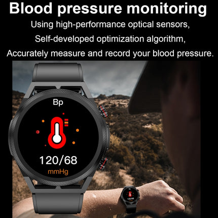 ET310 1.39 inch IPS Screen IP67 Waterproof Silicone Band Smart Watch, Support Body Temperature Monitoring / ECG