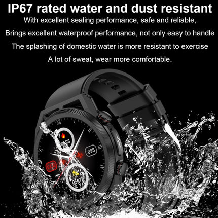 ET310 1.39 inch IPS Screen IP67 Waterproof Silicone Band Smart Watch, Support Body Temperature Monitoring / ECG
