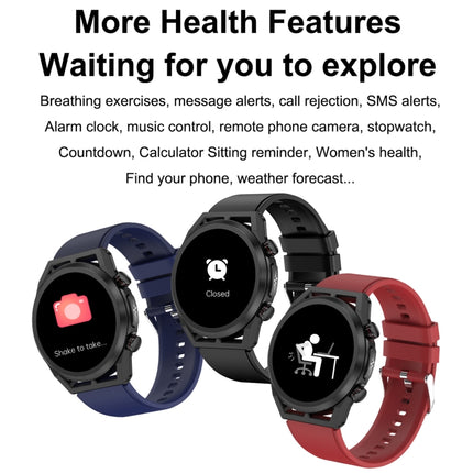 ET310 1.39 inch IPS Screen IP67 Waterproof Silicone Band Smart Watch, Support Body Temperature Monitoring / ECG