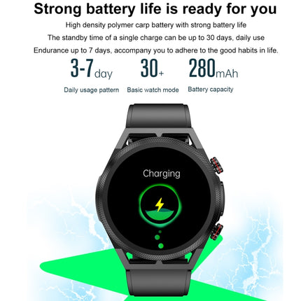 ET310 1.39 inch IPS Screen IP67 Waterproof Silicone Band Smart Watch, Support Body Temperature Monitoring / ECG
