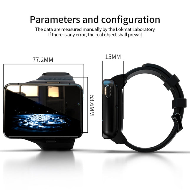 Reloj inteligente LOKMAT APPLLP Max 4G con llamadas, 2,88 pulgadas, MTK6761 de cuatro núcleos, 4 GB + 64 GB, Android 9.0, GPS, control del ritmo cardíaco