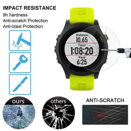 2 piezas ENKAY Hat-Prince para reloj inteligente Garmin Forerunner 935, 0,2 mm, dureza de superficie 9H, película de pantalla de vidrio templado a prueba de explosiones 2.15D