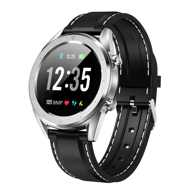 Reloj inteligente DT28 con correa de silicona resistente al agua IP68 de 1,54 pulgadas y Bluetooth 4.2, compatible con recordatorio de llamadas entrantes, control de la presión arterial y pago por reloj