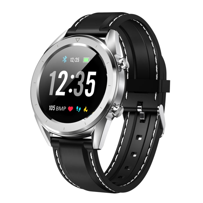 Reloj inteligente DT28 con correa de silicona resistente al agua IP68 de 1,54 pulgadas y Bluetooth 4.2, compatible con recordatorio de llamadas entrantes, control de la presión arterial y pago por reloj