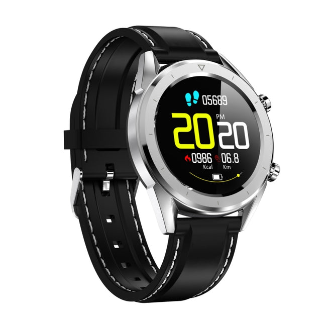 Reloj inteligente DT28 con correa de silicona resistente al agua IP68 de 1,54 pulgadas y Bluetooth 4.2, compatible con recordatorio de llamadas entrantes, control de la presión arterial y pago por reloj