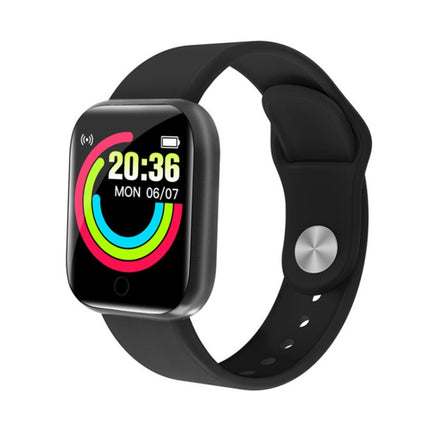 Reloj inteligente Y68 de 1,44 pulgadas, compatible con monitorización de frecuencia cardíaca, presión arterial y oxígeno en sangre, Y68 rosa, Y68 blanco, Y68 plateado y negro, Y68 negro
