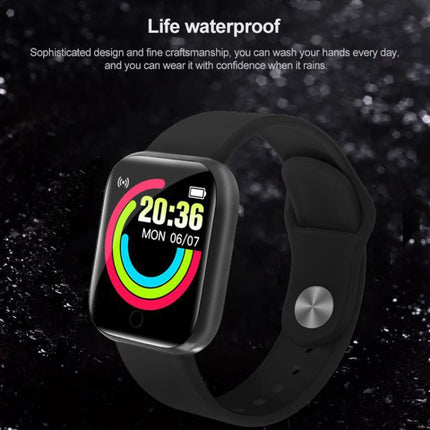 Reloj inteligente Y68 de 1,44 pulgadas, compatible con monitorización de frecuencia cardíaca, presión arterial y oxígeno en sangre, Y68 rosa, Y68 blanco, Y68 plateado y negro, Y68 negro