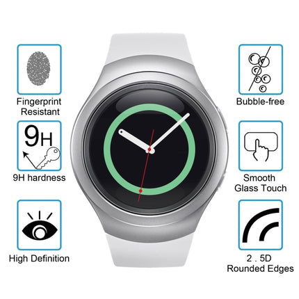 2 PCS ENKAY Hat-Prince for Samsung Gear S2 Smart Watch 0.2mm 9H Surface Hardness 2.15D Explosion-proof Tempered Glass Screen Film