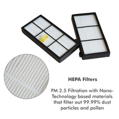 4 PCS Universal Replacement Robotic Vacuum Cleaner HEPA Filter for iRobot 870 / 800 / 880 / 960 / 980