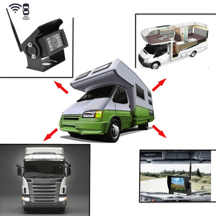 K0232 7 inch 140 Degrees Wide Angle HD Car Rear View Backup Dual Cameras Rearview Monitor Split Screen, K0232