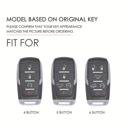 For Dodge Ram 4-button C161 Car Key Leather Protective Case, 4-button