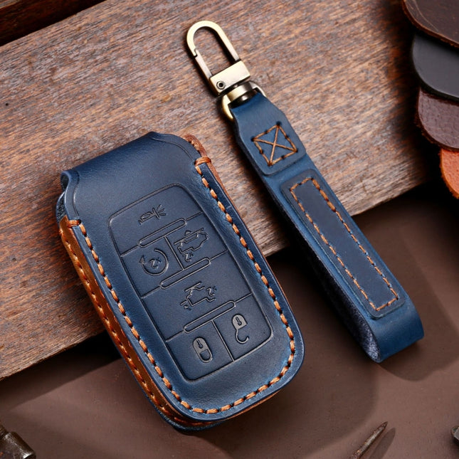 For Dodge Ram 6-button C163 Car Key Leather Protective Case, 6-button