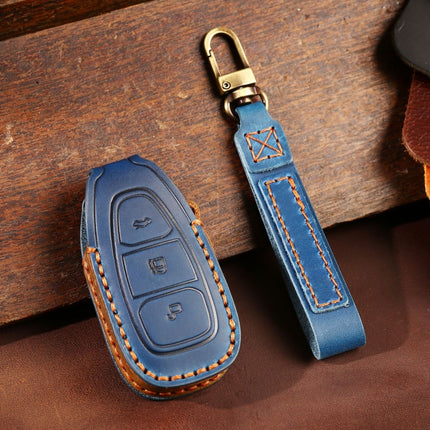 For Ford Focus/Mondeo/Maverick/Explorer/Escort/Edge 2017-2018 C231 Car Key Leather Protective Case, C231