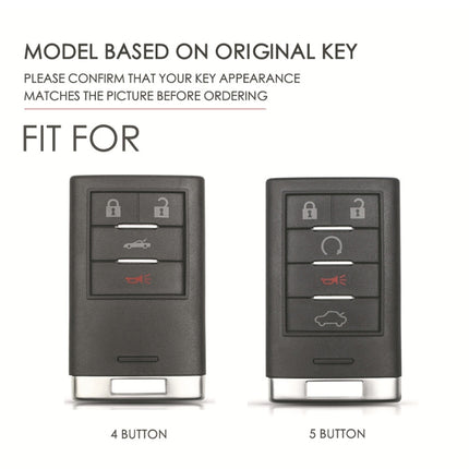 For Cadillac 4-button C090 Car Key Leather Protective Case, C090