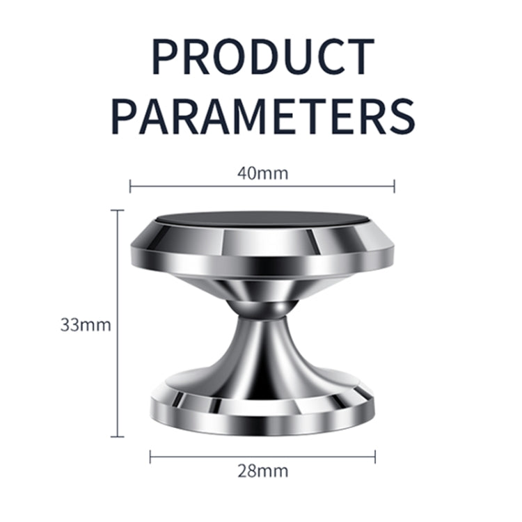 F19 Car Magnetic Phone Holder 360 Degree Rotating Metal Phone Navigation Holder