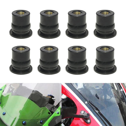 20 in 1 M6 Universal Motorcycle Windshield Brass Nuts, M6