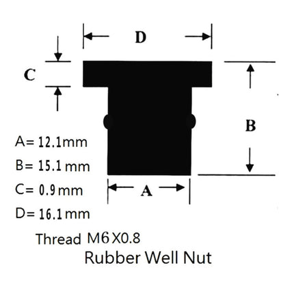 20 in 1 M6 Universal Motorcycle Windshield Brass Nuts, M6