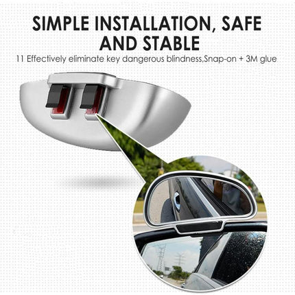3R-091 Car Blind Spot Left Rear View Wide Angle Adjustable Mirror
