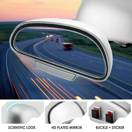 3R-091 Car Blind Spot Left Rear View Wide Angle Adjustable Mirror, 3R-091 (Black), 3R-091