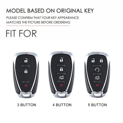 For Chevrolet 5-button Hallmo Car Cowhide Leather Key Protective Cover Key Case, C114