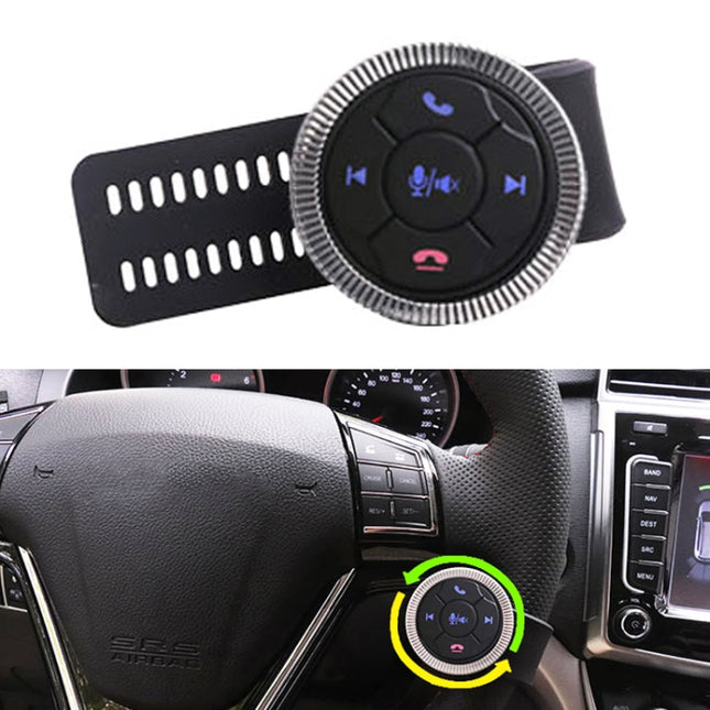 Universal Strap Shape Steering Wheel Remote Control Car Multimedia Wireless Button Remote Control, Strap Shape Black, Strap Shape Silver