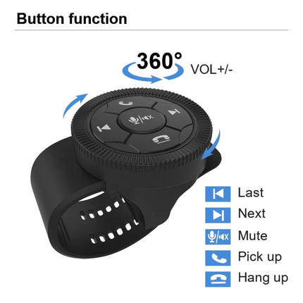 Universal Strap Shape Steering Wheel Remote Control Car Multimedia Wireless Button Remote Control
