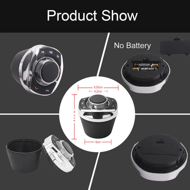 Multifunctional Car Cup Holder Wireless Knob Button Steering Wheel Button Remote Control without Light