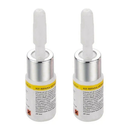 2 in 1 3ml Paintless Dent Removal Car Window Windshield Repair Fluid with Tool, 2 in 1 Repair Fluid (White), 2 in 1 Repair Fluid (Black)