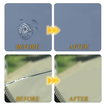 2 in 1 3ml Paintless Dent Removal Car Window Windshield Repair Fluid with Tool, 2 in 1 Repair Fluid (White), 2 in 1 Repair Fluid (Black)