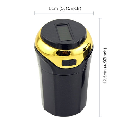 N12B Car Creative Ashtray Solar Power With Light And Cover Car Supplies, N12B