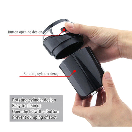 N12B Car Creative Ashtray Solar Power With Light And Cover Car Supplies