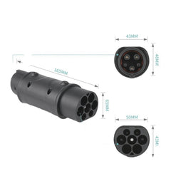 SAE J1772 New Energy Vehicle Charging Gun Type 2 to Type 1 Adapter