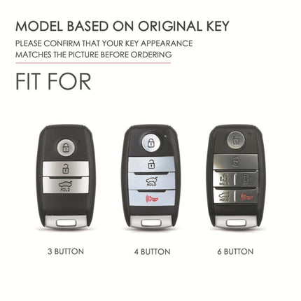 For Kia C133 4-button Hallmo Car Cowhide Leather Key Protective Cover Key Case, C133