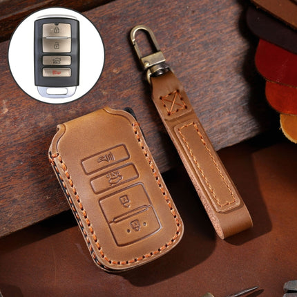 For Kia K4 Hallmo Car Cowhide Leather Key Protective Cover Key Case, C179