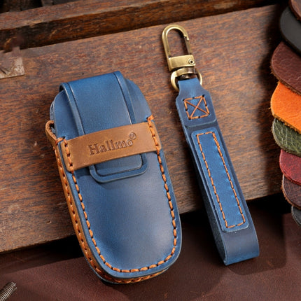 For Nissan Teana / Ariya 2-button Hallmo Car Cowhide Leather Key Protective Cover Key Case, 2-button