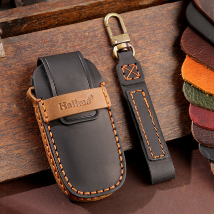 For Nissan Teana / Ariya 5-button Start Hallmo Car Cowhide Leather Key Protective Cover Key Case, 5-button Start