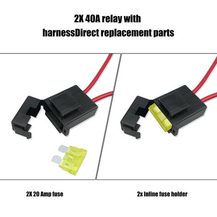 Car 12V 40A 175-185 Degree Thermostat Dual Electric Cooling Fan Wiring Relay Sensor Kit